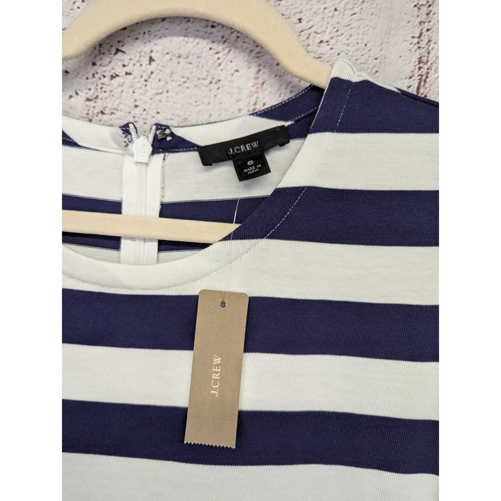 J. Crew‎ Rugby Striped Midi Maxi Cotton Dress W Pockets Sz 6 NWT - Picture 3 of 10
